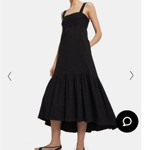 Theory Tie-back dress in stretch linen.